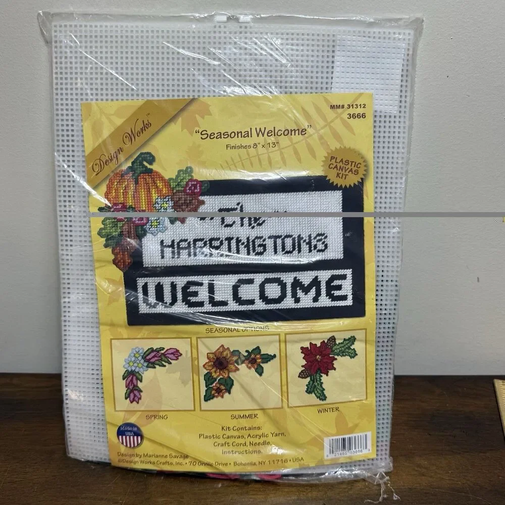 Design Works Crafts Seasonal Welcome Counted Cross Stitch Sign Kit  Multicolor